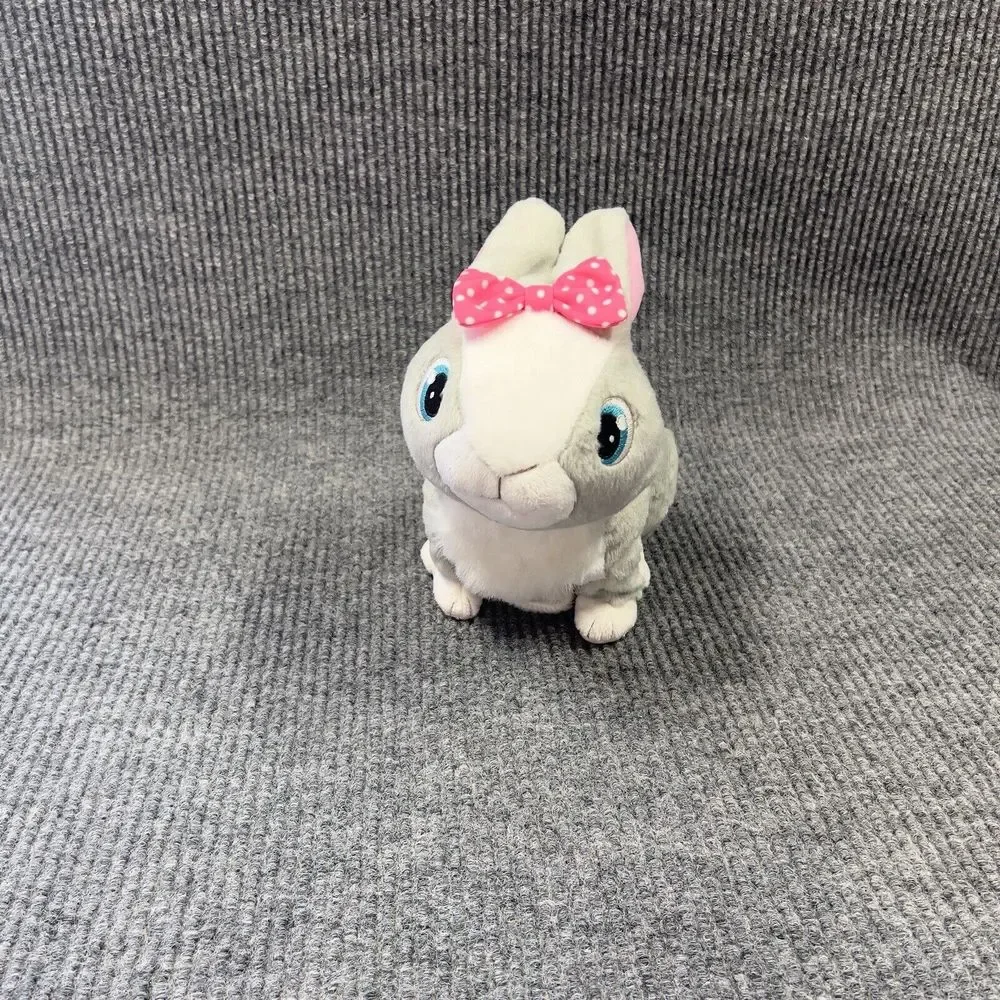 Club Petz BETSY The Gray BUNNY 10” Plush Rabbit IMC Toys Interactive Embroidered